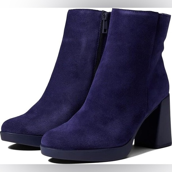 Naturalizer Shoes - Naturalizer Genn-Reach Haven Blue Suede Women's Ankle Booties, Size 10